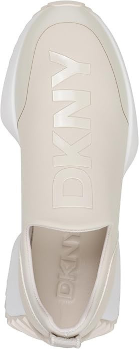 DKNY Women's Nallen Slip on Sneaker with Logo (Khaki)