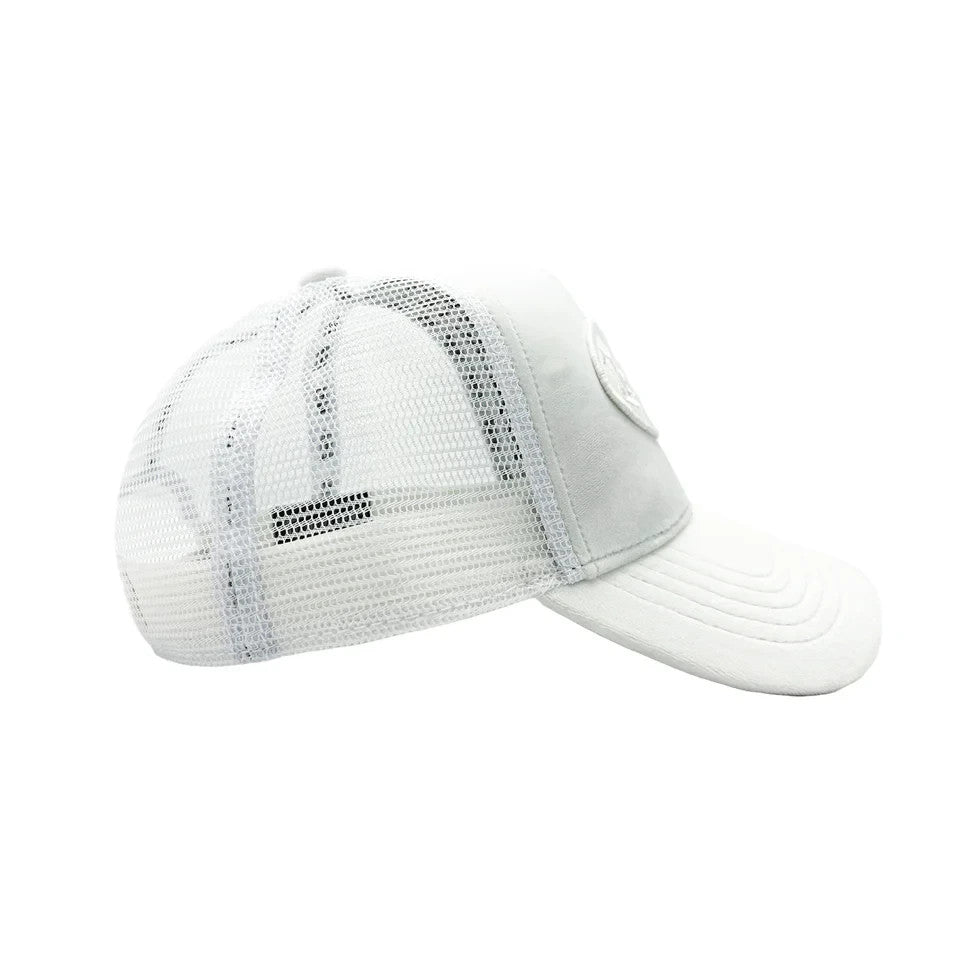Von Dutch Triple White Velvet Trucker Hat