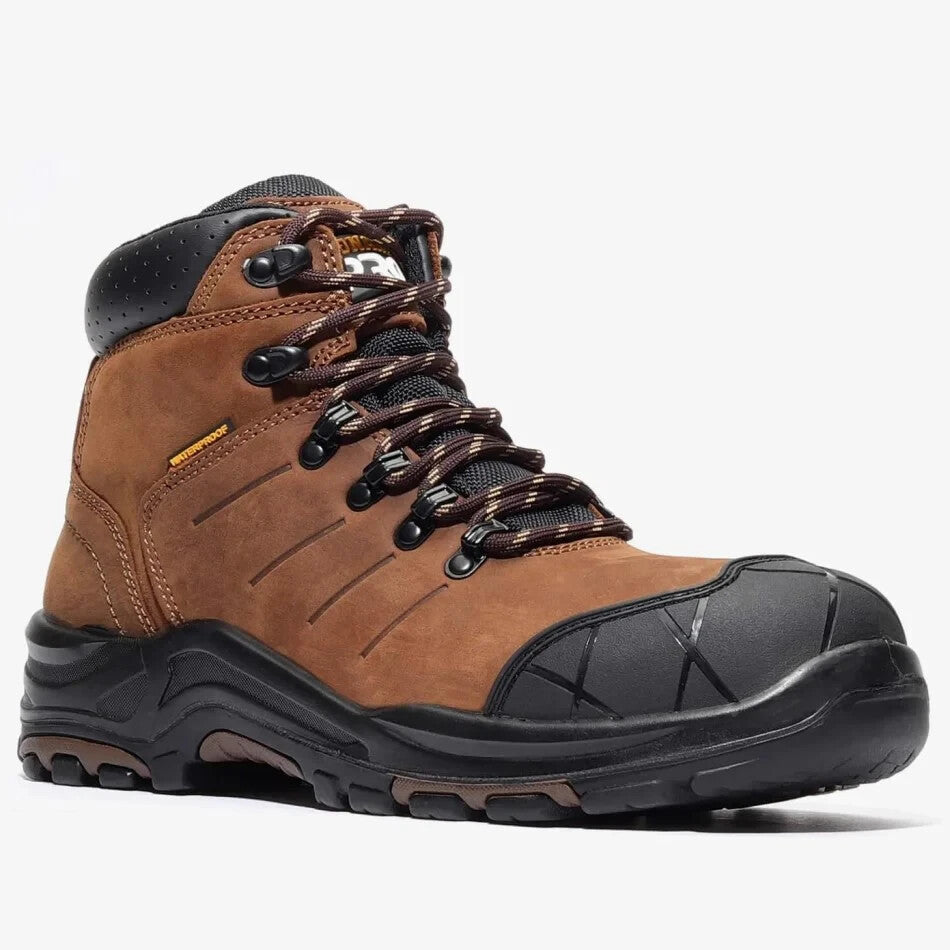 BAT-681 Dark Brown - Bonanza Waterproof Steel Toe Mens