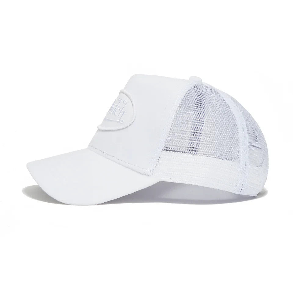 Von Dutch Triple White Velvet Trucker Hat