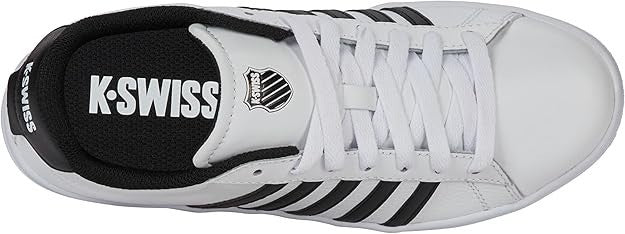 K-Swiss Men's Court Tiebreak II Sneaker (White/Black/White)