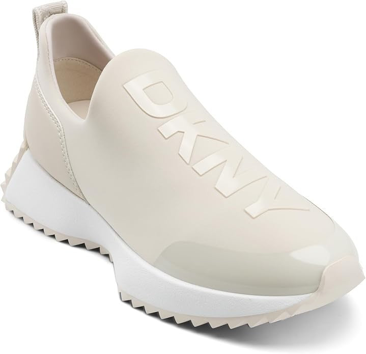 DKNY Women's Nallen Slip on Sneaker with Logo (Khaki)