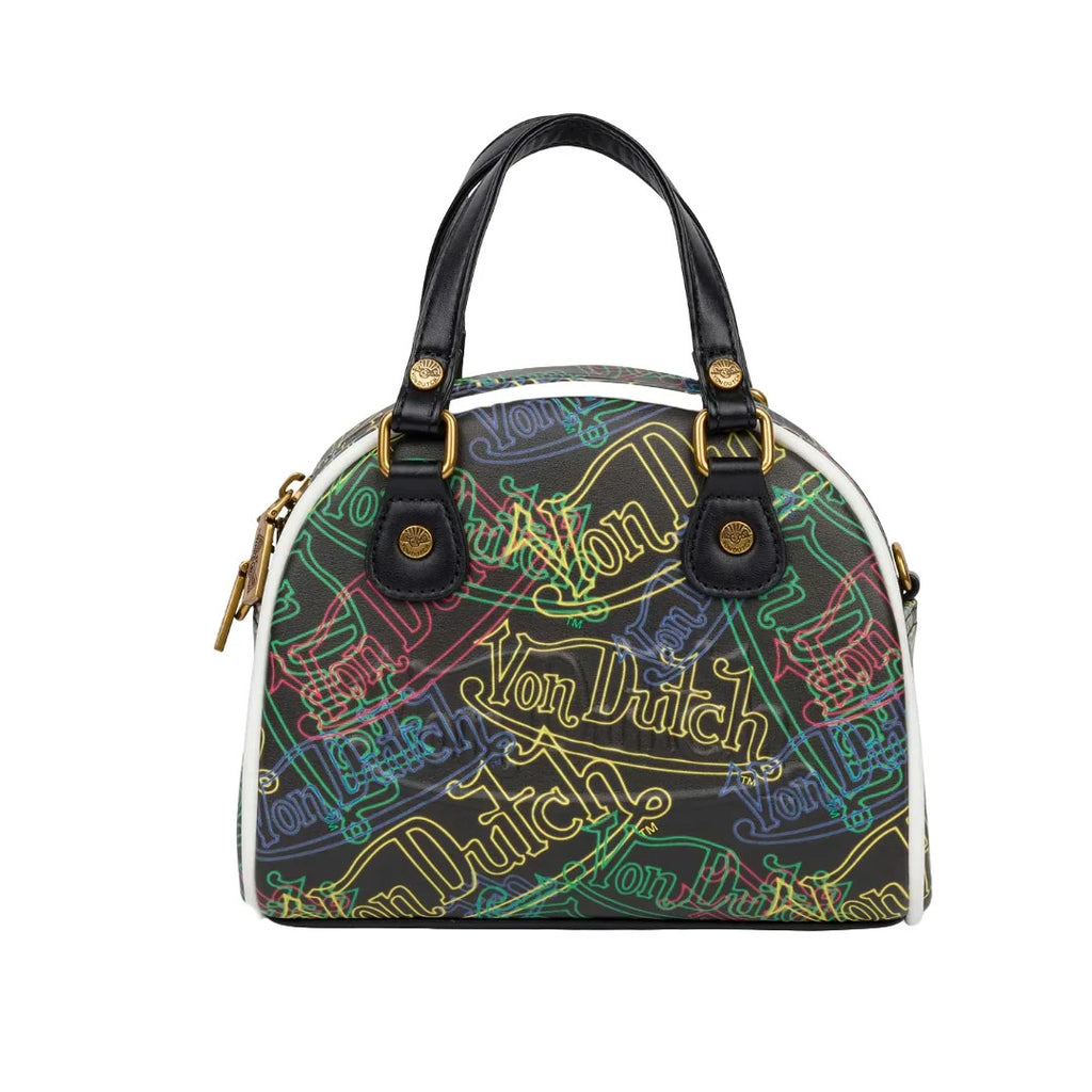 Von Dutch Neon Multi-Logo Bowling Bag