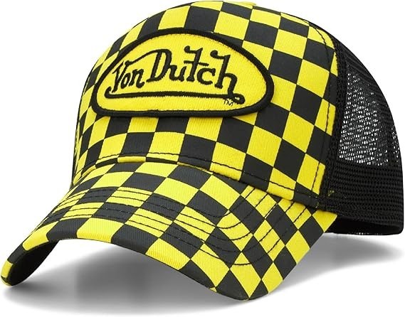 Von Dutch Monogram Trucker Cap - Retro Snapback Cap for Men and Women